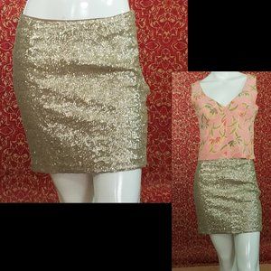 CACH'E gold sequin skirt 2 ⚠️🕚